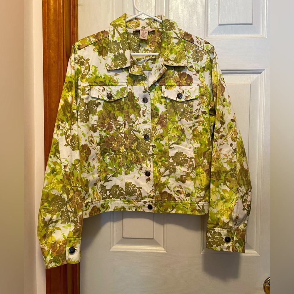 Size L green/gold/white jacket by c.l.o.t.h.e.s.